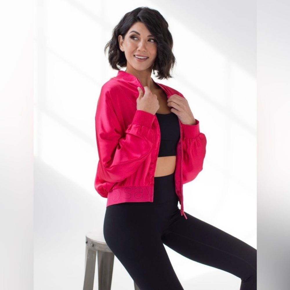 NEW Savvi Pink Bomber Jacket - Women’s Large